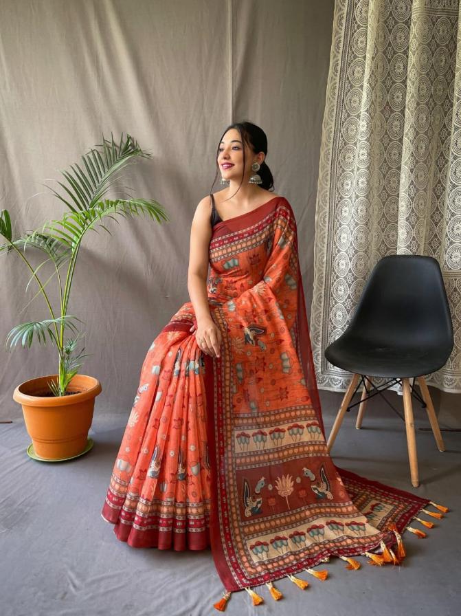 KADAMBARI AMAZING MALAI COTTON SAREES 