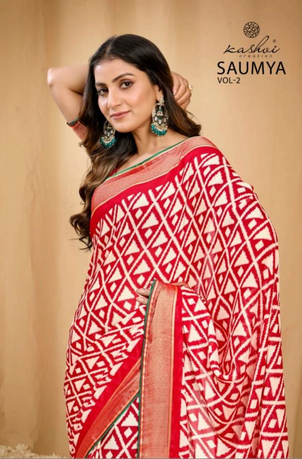 SAUMYA VOL 2 BY KASHVI CREATION STYLISH DULL MOSS VISCOSE SAREES 