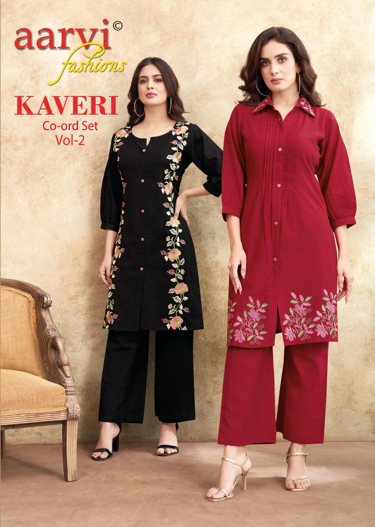 AARVI FASHION KAVERI VOL 2 FLEX COTTON FULL STITCH COMBO CO-ORD SET