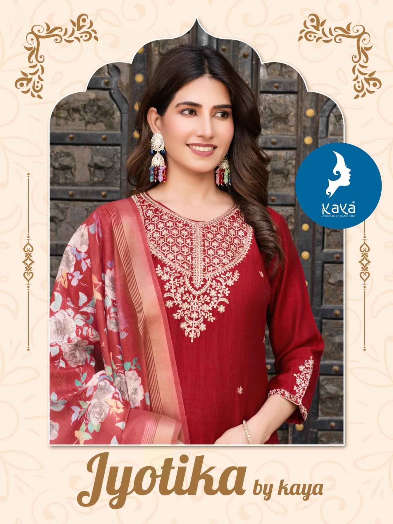 JYOTIKA BY KAYA FULL STITCH STYLISH VERTICAN SILK SUIT FOR WOMENS 