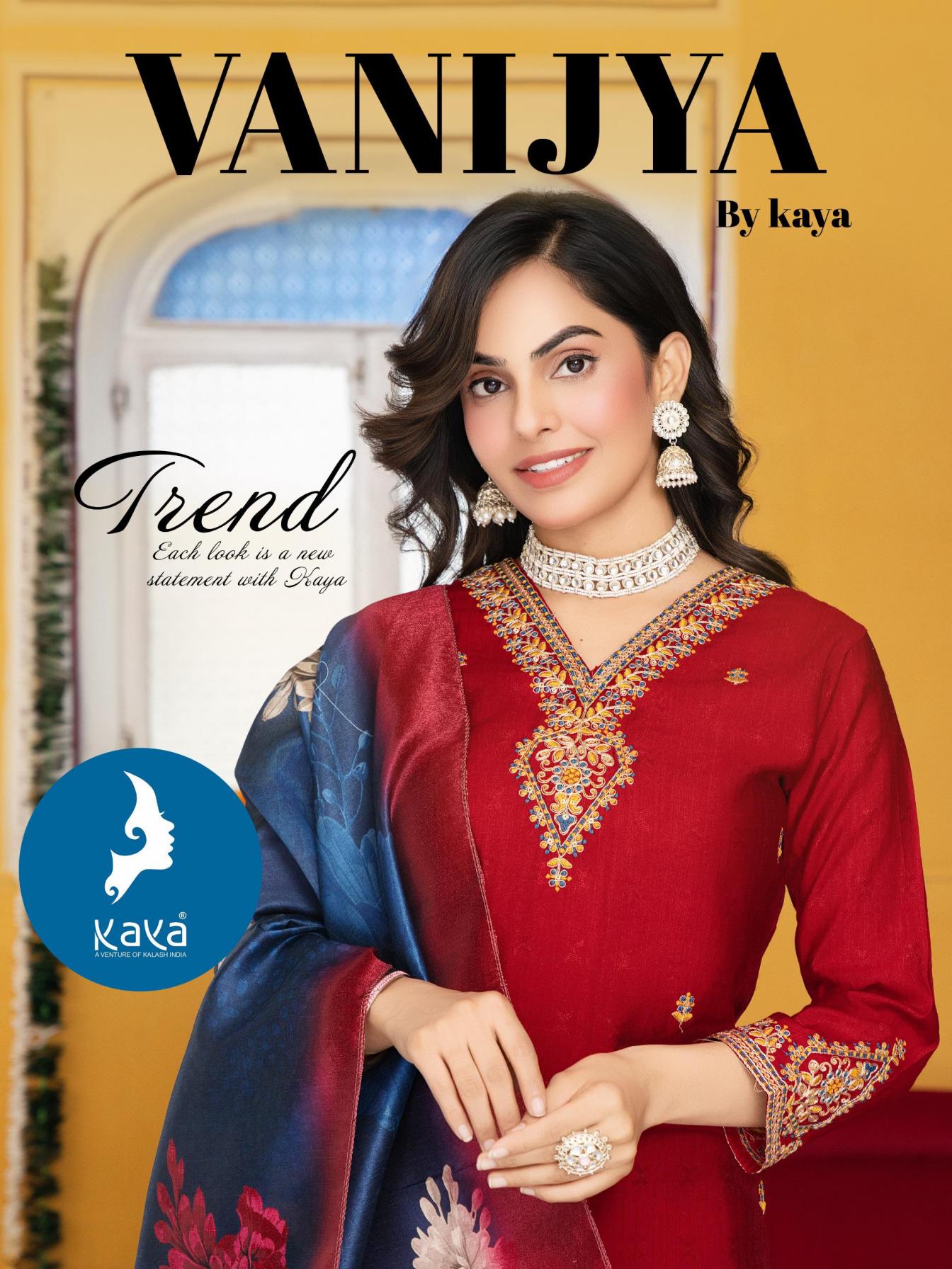 VANIJYA BY KAYA POPULAR DESIGN FULLY STITCH VERTICAN DOBY PLUS SIZE 3PCS DRESS