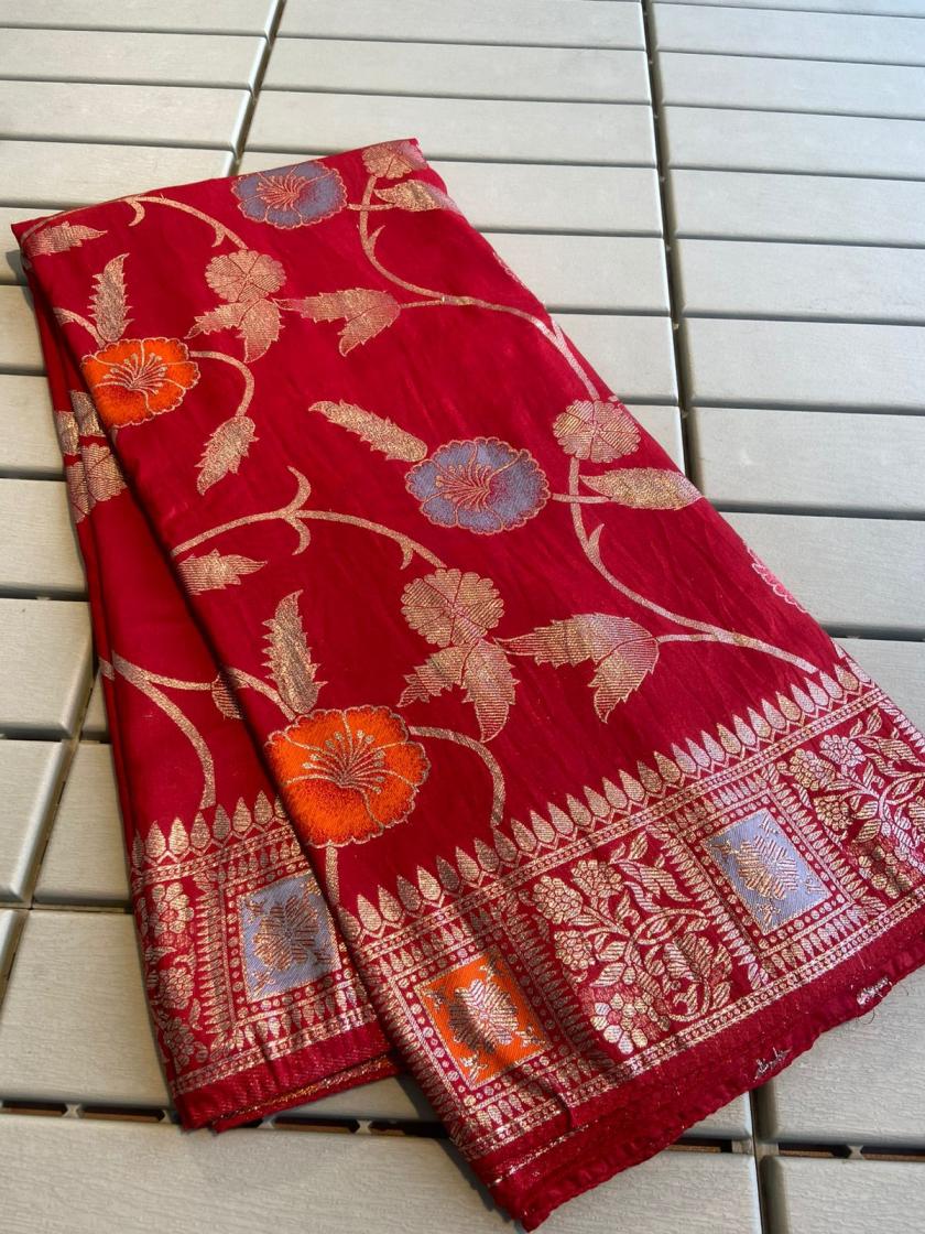 KC 334 HIT DESIGN RUSSAIN SILK MEENAKARI WEAVING SAREES 