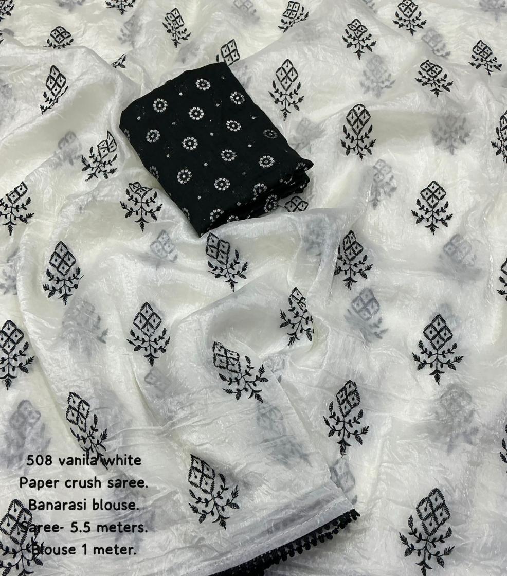 KC 508 PAPER CRUSH STYLISH SAREE ONLINE 