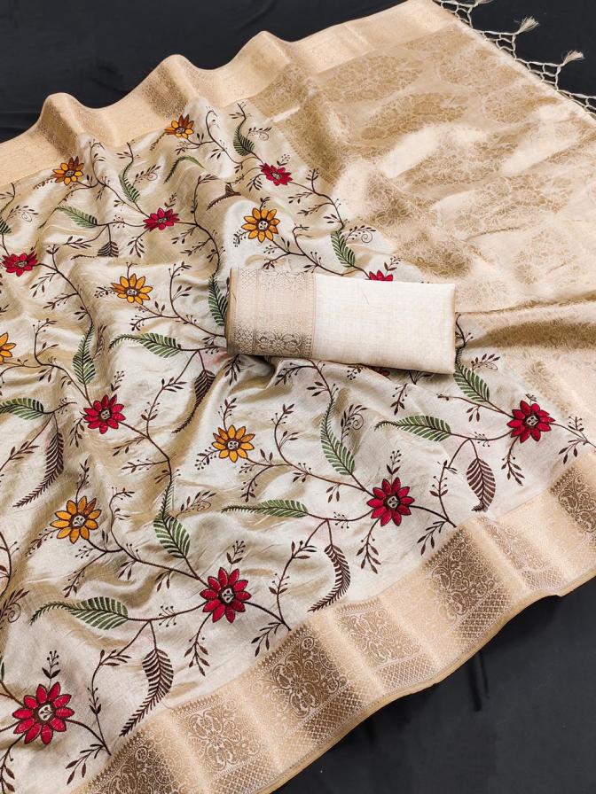 KC 7022 ATTRACTIVE TUSSAR SILK BLEND SAREES 