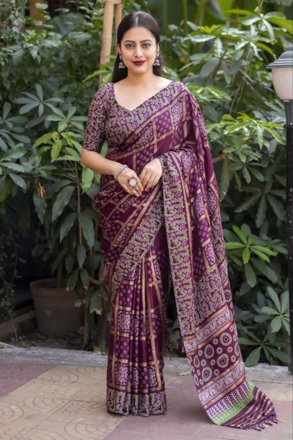 KC PASHMINA SILK PRETTY LOOK SAREES FOR WOMENS 