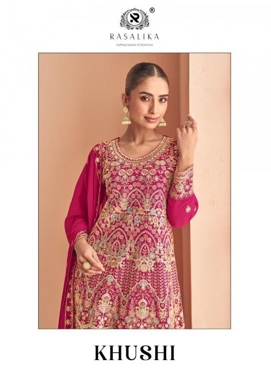 RASALIKA KHUSHI GEORGETTE FULLY STITCH TRADITIONAL PLAZZO SUITS 