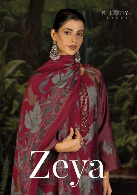 ZEYA BY KILORY TRENDS ELEGANCE MUSLIN SILK UNSTITCH 3PCS DRESS