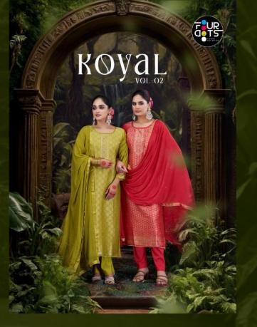 FOURDOST KOYAL VOL 2 UNIQUE COLOURS VISCOSE MUSLIN JACQUARD DRESS