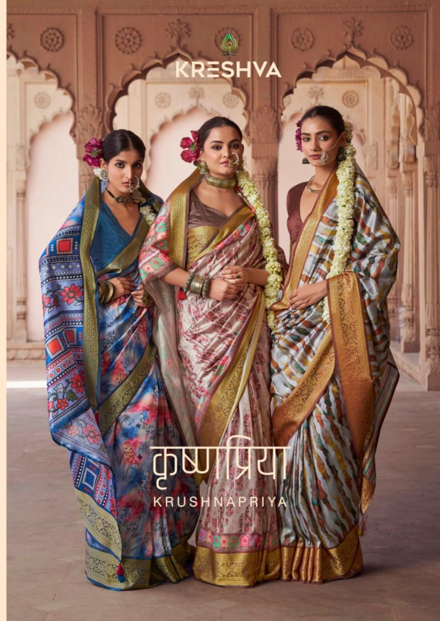 KRESHVA KRUSHNAPRIYA UNIQUE SILK  SAREES 