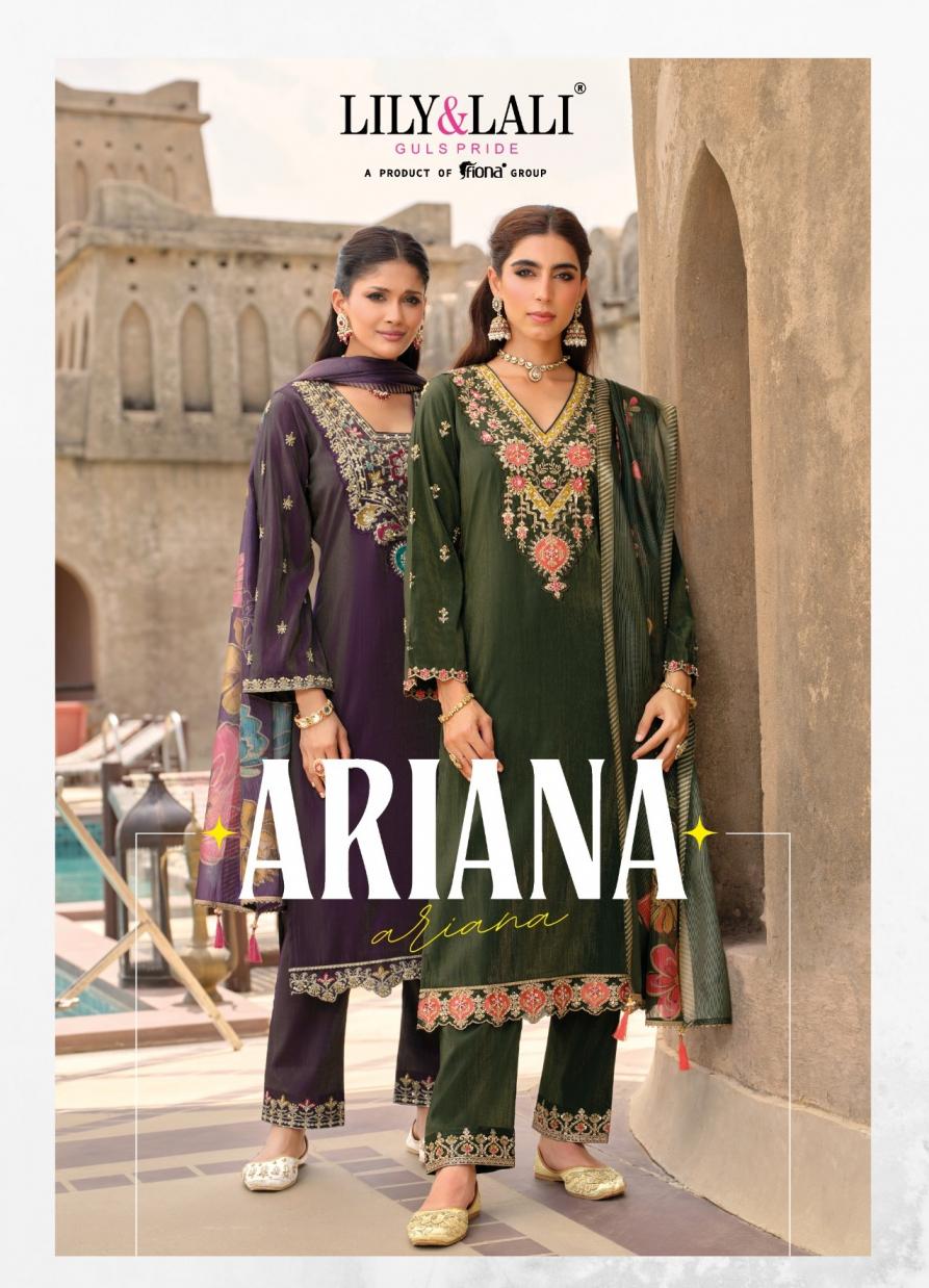ARIANA BY LILY & LALI SIMMER SILK FULL STITCH FESTIVE SALWAR KAMEEZ 