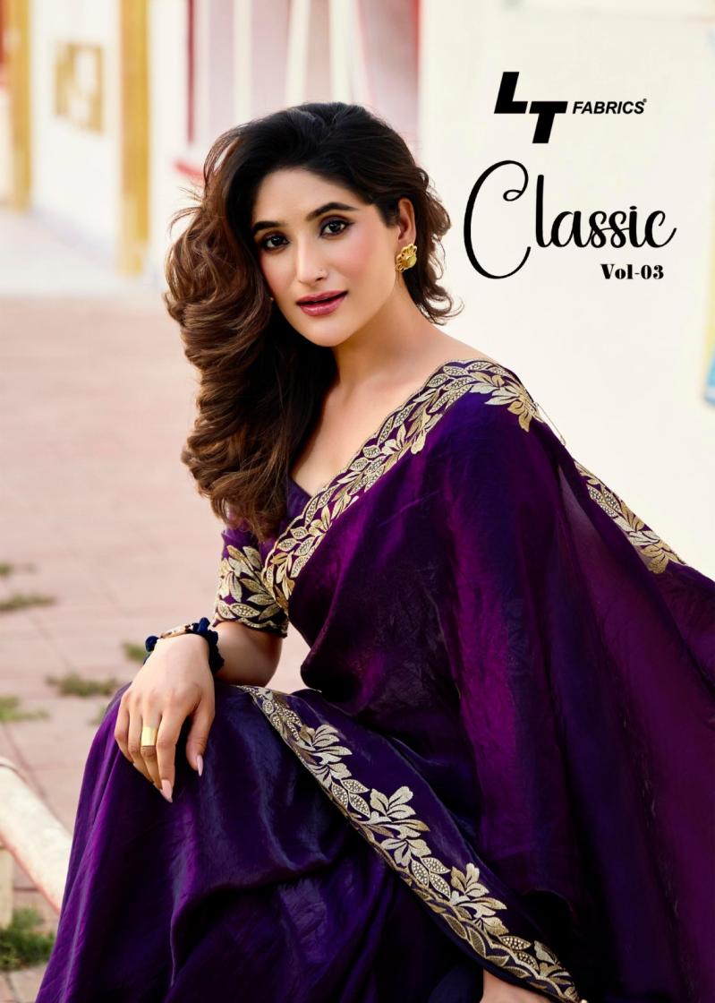 CLASSIC VOL 3 BY LT FASHION AMAZING MALAI SILK SAREE ONLINE 