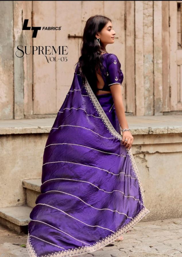 SUPREME VOL 3 BY LT FASHION SATIN STYLISH SAREE EXPORTS 