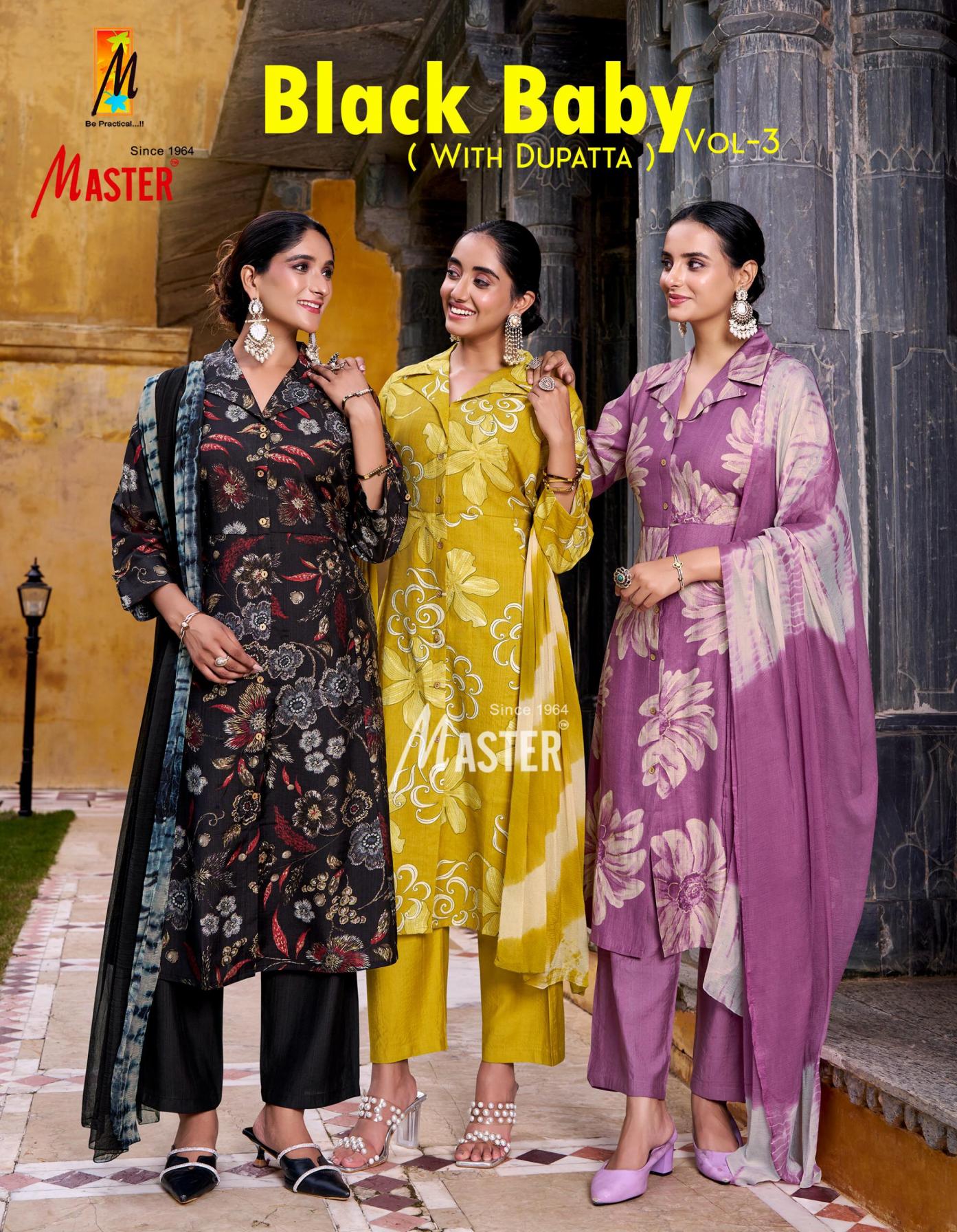 BLACK BABY VOL 3 BY MASTER READYMADE ELEGANT STYLE VERTICAN SUITS 