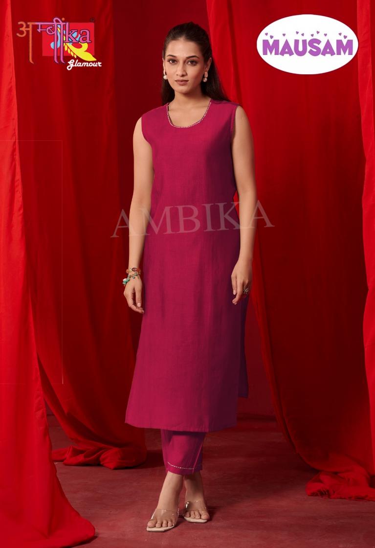AMBIKA MAUSAM AMAZING FLEX READYMADE COMBO CO-ORD SET 