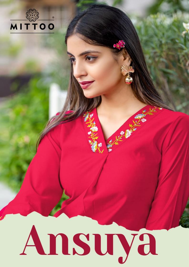 ANSUYA BY MITTOO READYMADE GADHAWAL FAB CLASSIC KURTI WITH PANT
