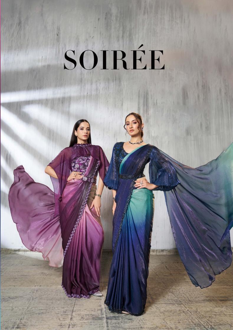 MAHOTSAV MOHMANTHAN 25600 SERIES SOIREE TWO TONE SATIN SILK READY TO WEAR SAREE 