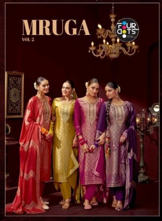 FOURDOTS MRUGA VOL 2 ELEGANCE VISCOSE MUSLIN JACQUARD SUITS 