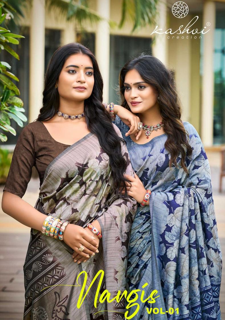 KASHVI CREATION NARGIS VOL 1 BLACK VICHITRA BEST SAREE ONLINE 