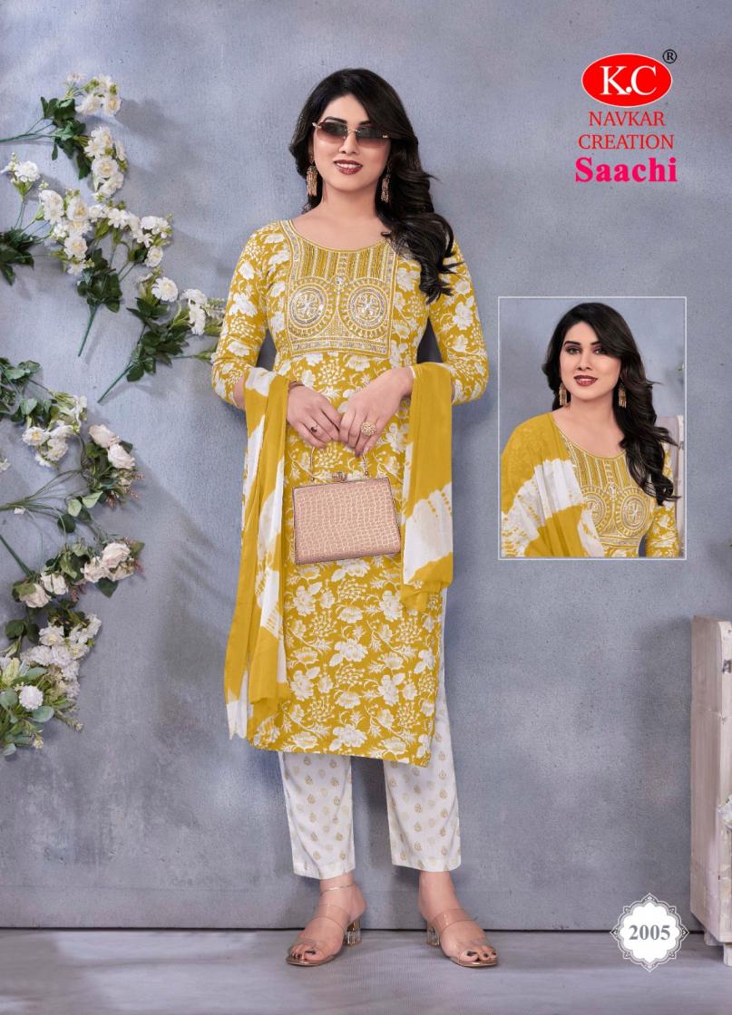 SAACHI VOL 2 BY NAVKAR CREATION RAYON READYMADE 3PCS DRESS