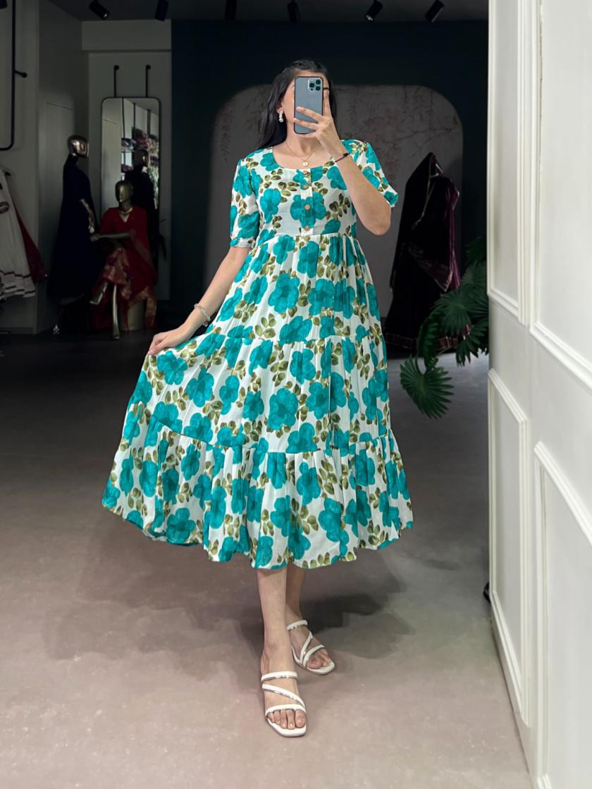 NNK4509 VICHITRA SILK READYMADE FANCY LONG KURTI ONLINE 