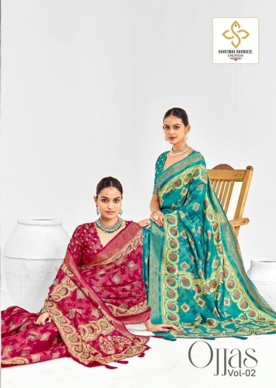 SHUBH SHREE CREATION OJJAS VOL 2 JACQUARD SAREE EXPORTS 