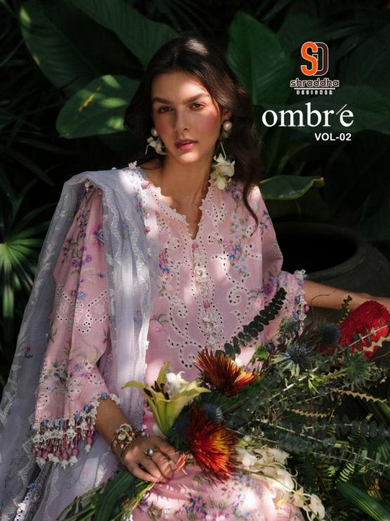 SHRADDHA DESIGNER OMBRE VOL 2 PAKISTANI COTTON 3PCS DRESS
