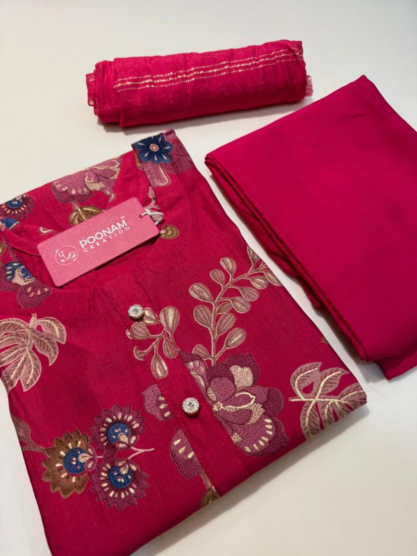 KIT KAT BY POONAM CREATION VATICAN CASUAL FULLY STITCH COMBO 3PCS DRESS 