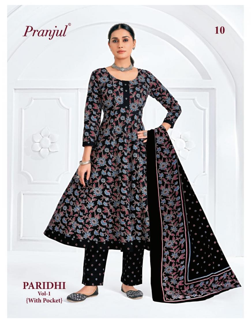 PARIDHI VOL 1 BY PRANJUL FULLY STITCH COTTON ANARKALI STYLE LADIES SUITS 