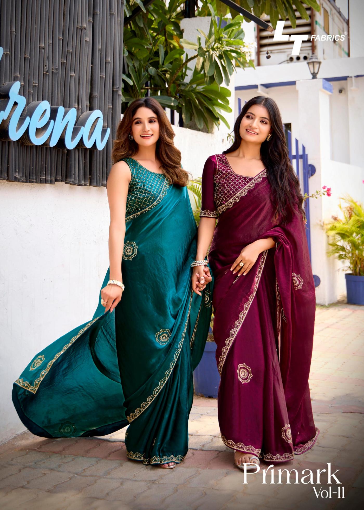 LT FASHION PRIMARK VOL 11 MALAI SILK PRETTY SAREE WHOLESALER