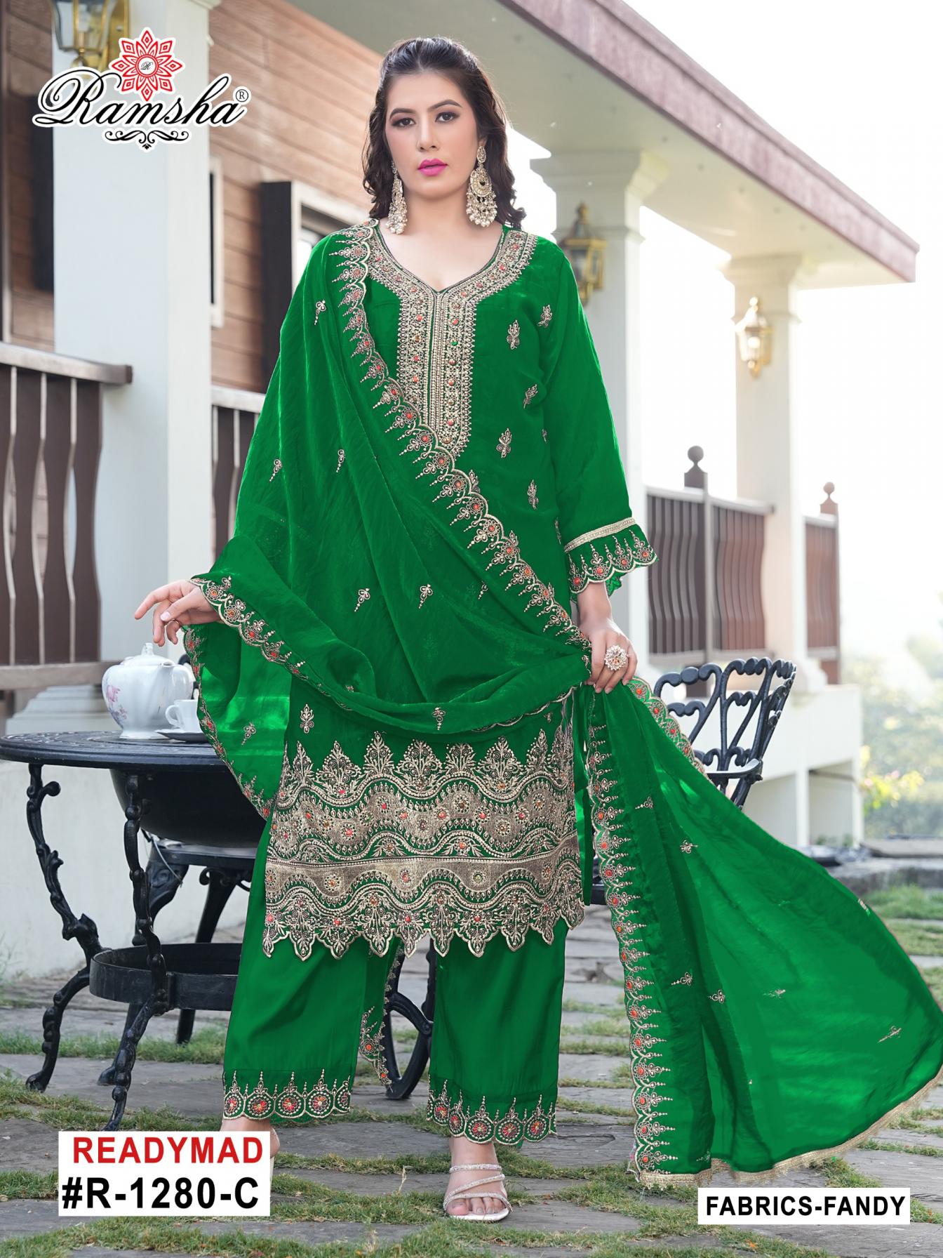 RAMSHA R 1280 NX FULL STITCH STYLISH FANDY PAKISTANI 3PCS DRESS
