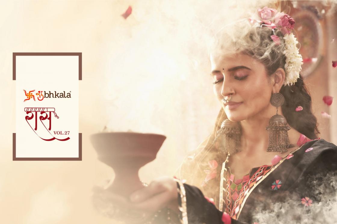 SHUBHKALA RAAS VOL 27 NAVRATRI FULL STITCH STYLISH LEHENGA CHOLI ONLINE 