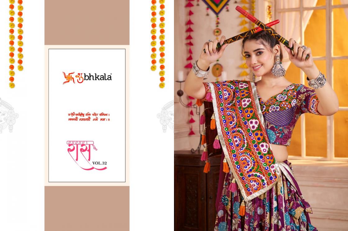 SHUBHKALA RAAS VOL 32 READYMADE VISCOSE COTTON NAVRATRI CHANIYA CHOLI 2025