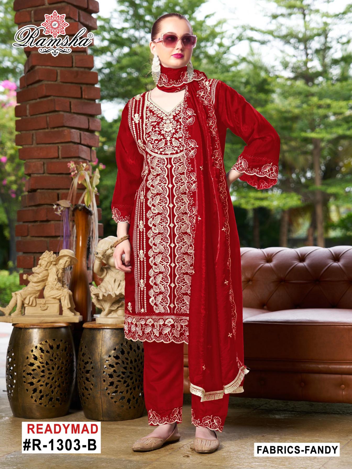 1303 NX BY RAMSHA FENDY MODERN PAKISTANI 3PCS DRESS ONLINE 