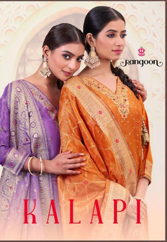 KALAPI BY RANGOON SIMMER JACQUARD READYMADE FANCY SUITS ONLINE 