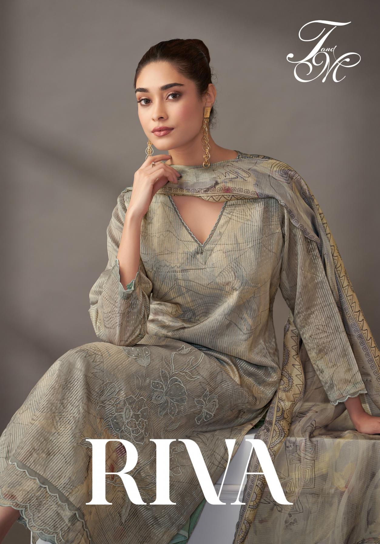 T&M SAHIBA RIVA UNIQUE SILK DRESS MATERIALS 