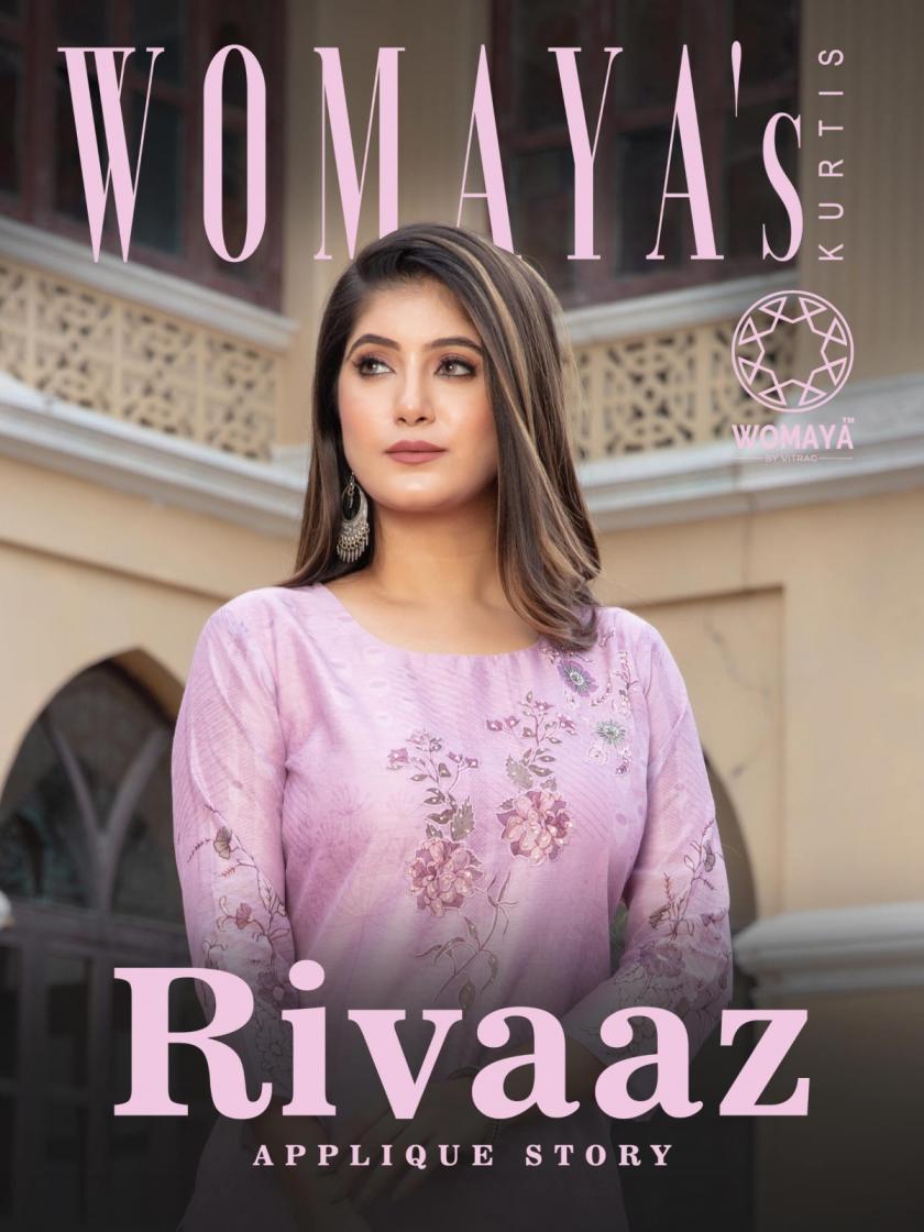 WOMAYA RIVAAZ APPLIQUE STORY MODAL SILK  PRETTY COMBO SUIT FOR WOMENS 