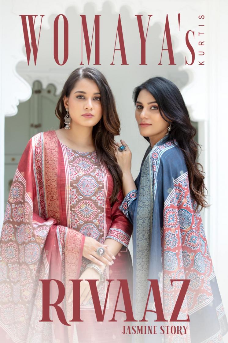 WOMAYA RIVAAZ JASMINE STORY SILK JACQUARD READYMADE COMBO SUITS 