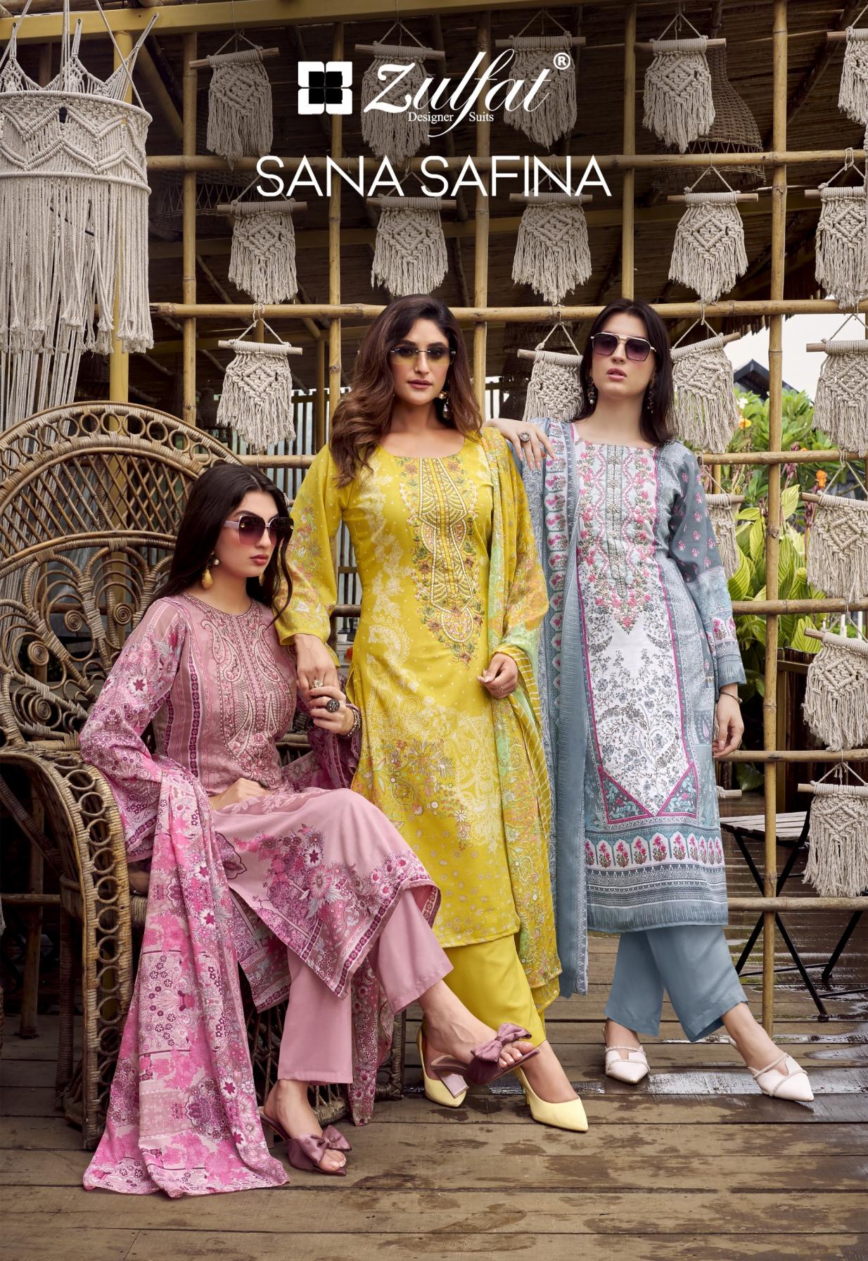 ZULFAT SANA SAFINA COTTON MODERN PAKISTANI SUIT FOR WOMEN 
