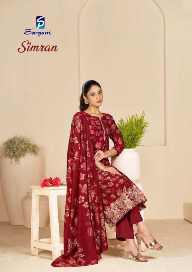 SIMRAN BY SARGAM PRINTS STYLISH VISCOSE MODAL MUSLIN 3PCS DRESS