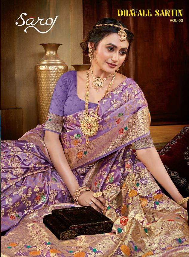 Dilwale satin silk Saroj vol.3 Satin silk saree