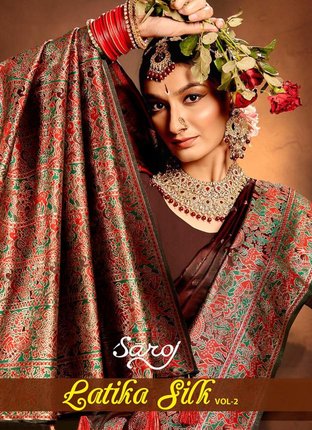 Latika satin silk Saroj vol.2 satin silk saree