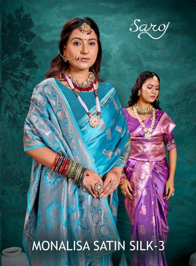  Monalisa Satin silk Saroj vol.3 Satin silk saree