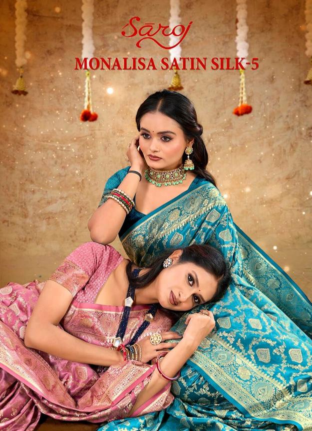  Monalisa Satin silk Saroj vol.5 Satin silk saree
