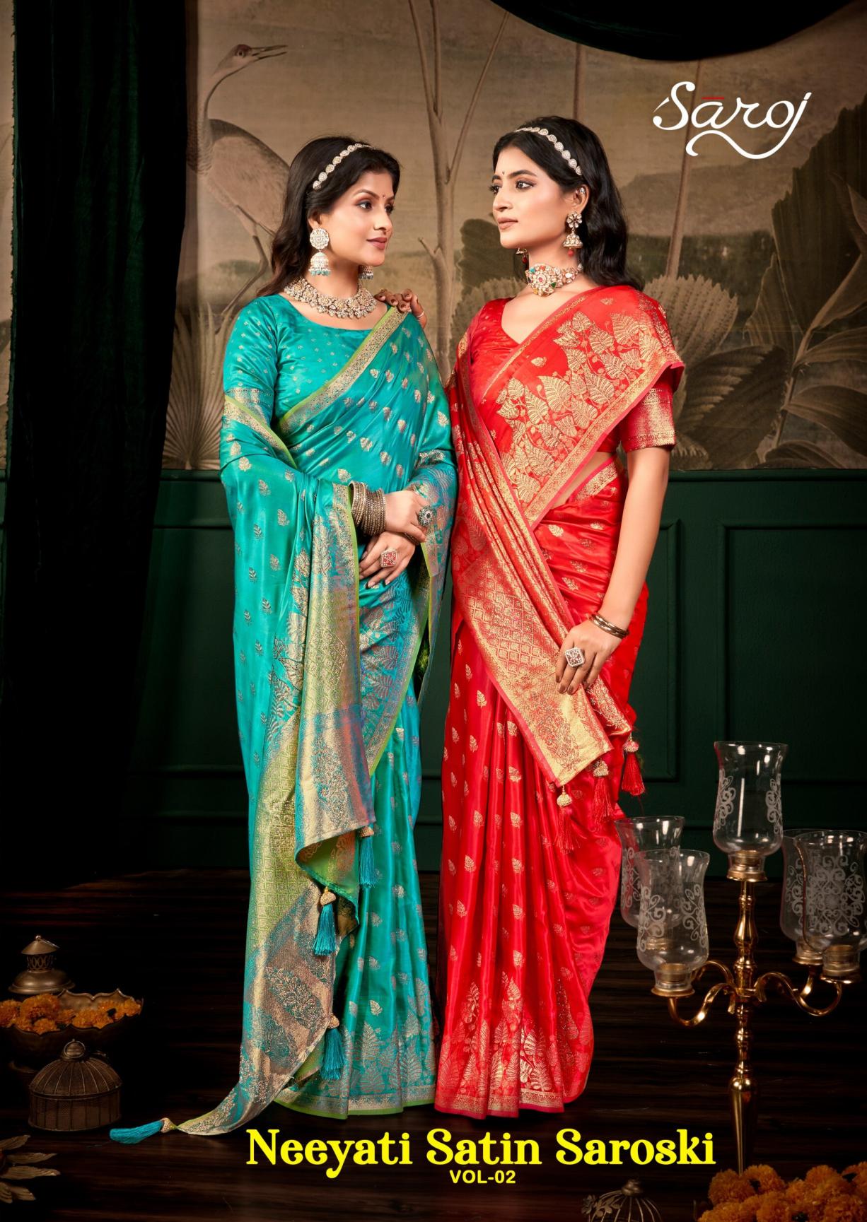 neeyati satin saroski Saroj vol.2 Satin silk saree