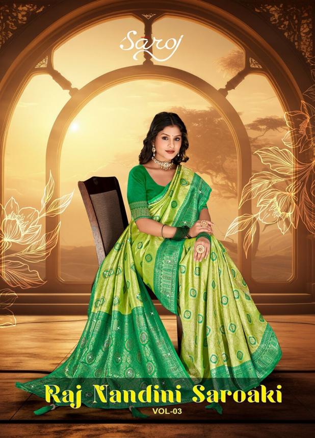  Raj nandini saroski Saroj vol.3  tissue silk saree