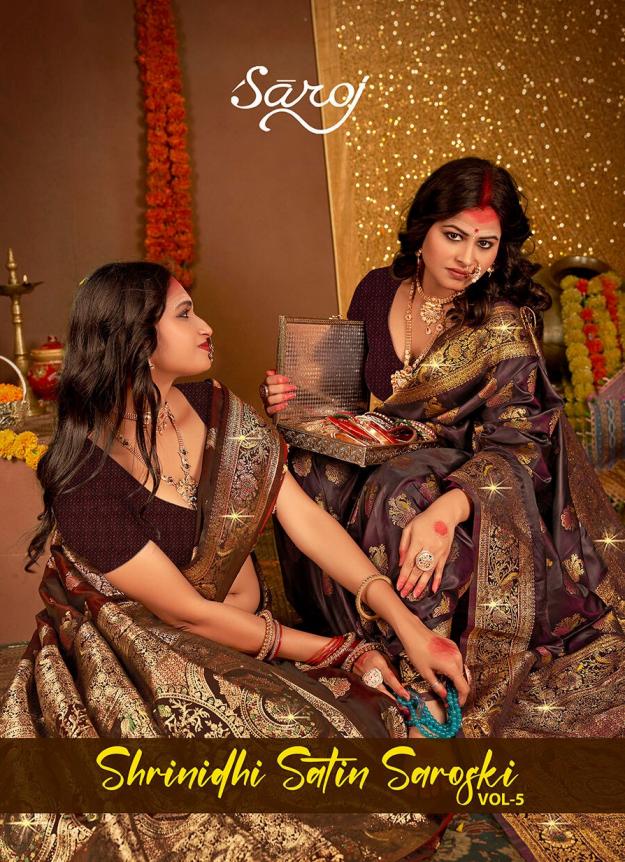  Shrinidhi satin saroski Saroj vol.5 satin silk saree