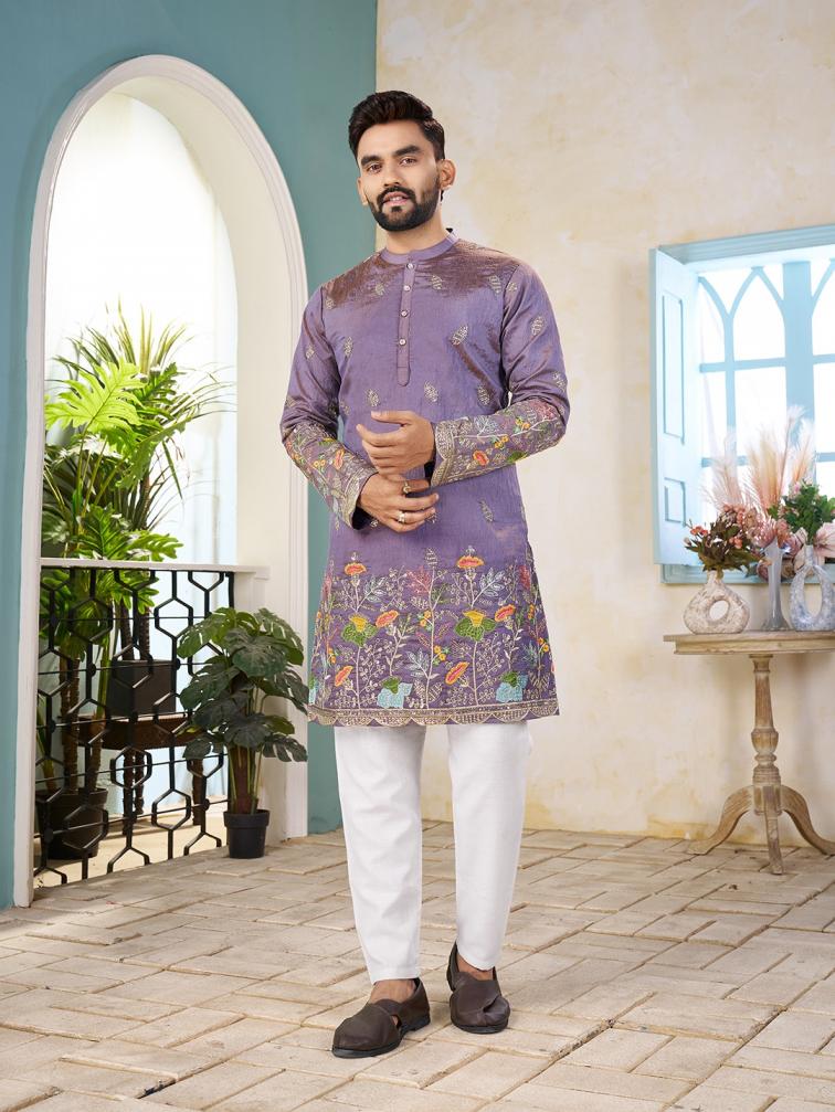 SHEE STAR FULL STITCH DESIGNER STAR GEORGETTE MENS KURTAS