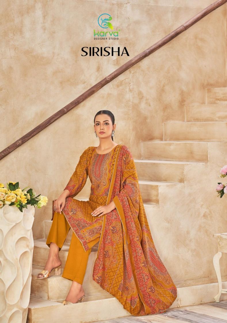 KARVA DESINER STUDIO SIRISHA MODAL SILK PRETTY 3PCS DRESS  