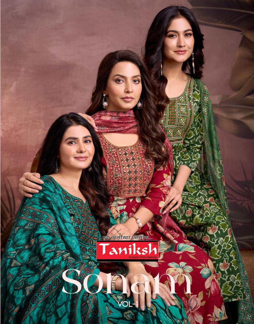 TANIKSH SONAM VOL 1 DAILY WEAR VERTICAL FULL STITCH SALWAR SUIT