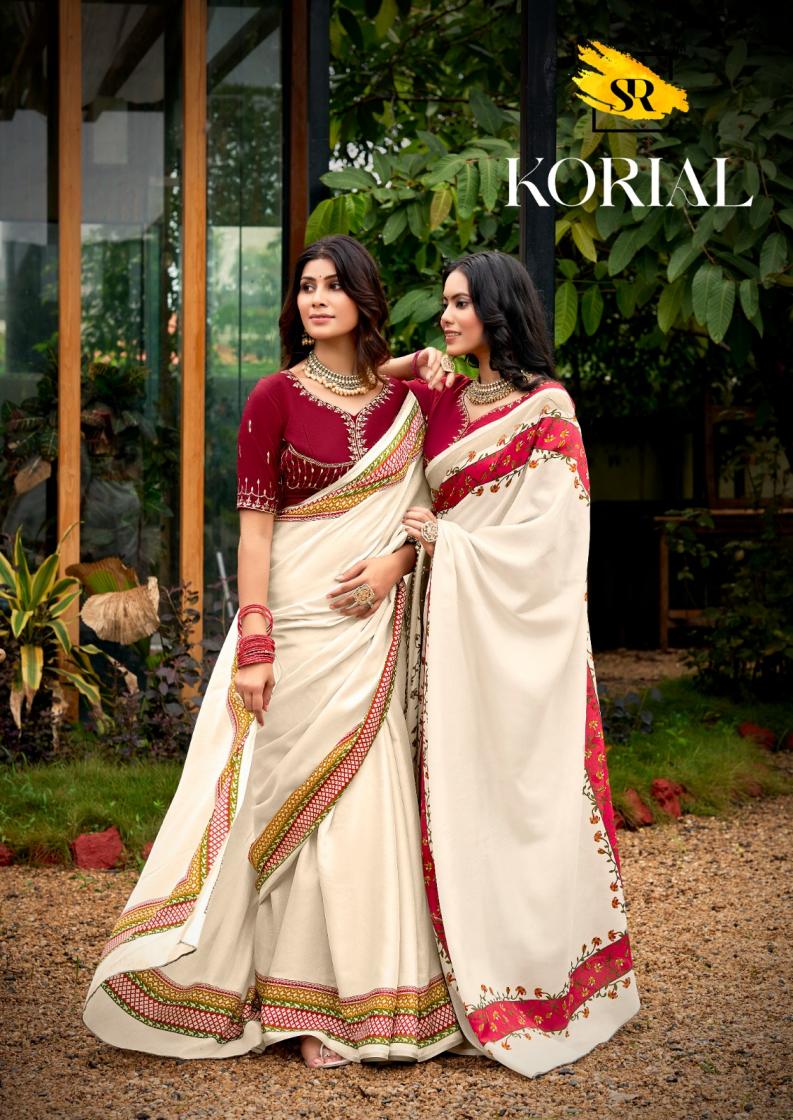 KORIAL BY SR COLOUR ADDITION TUSSER BORDER SAREE ONLINE 